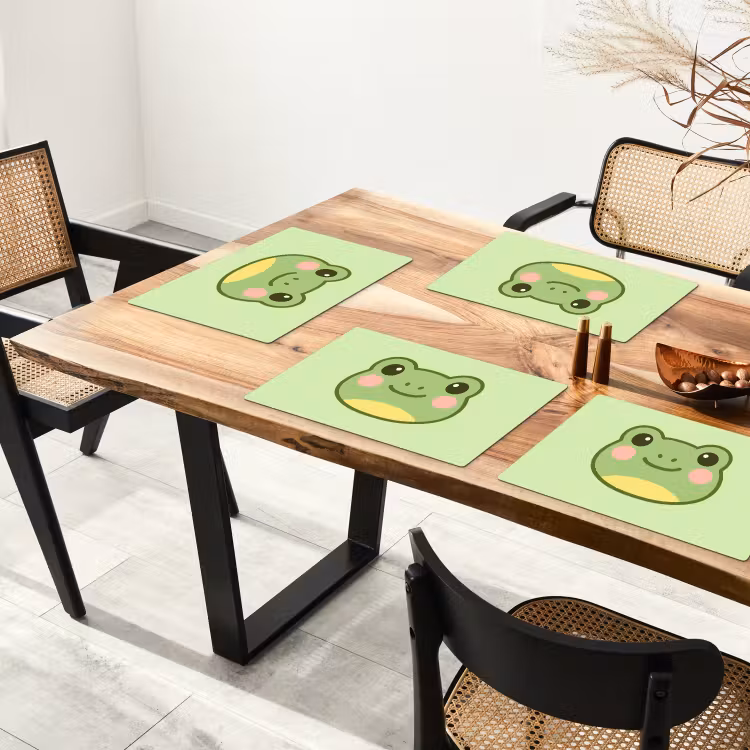 Tischset - 6 Stück - Frosch - Grün - Freundlichkeit — 3