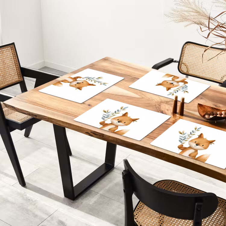 Tischset - 6 Stück - Fuchs - Tier - Waldtiere — 3