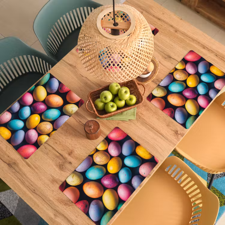 Tischset - 6 Stück - Bunt - Ostereier - Spritzer — 4