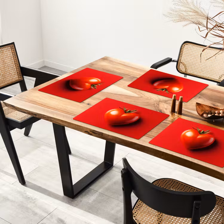 Tischset - 6 Stück - Tomate - Rot - Herz — 3