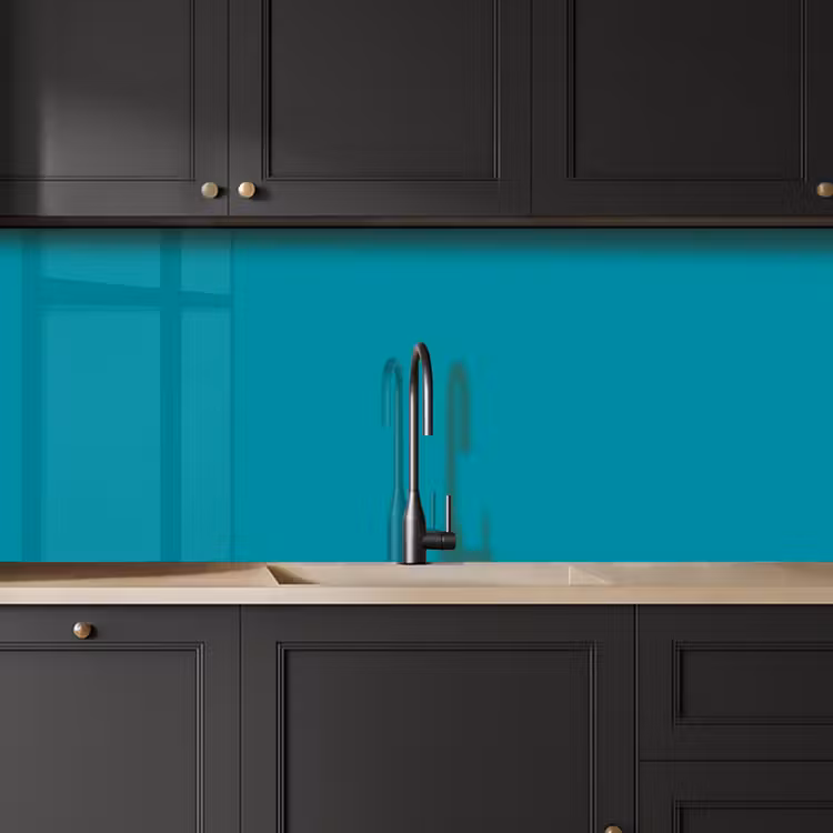 Küchenrückwand - Blau - Unifarben — 6