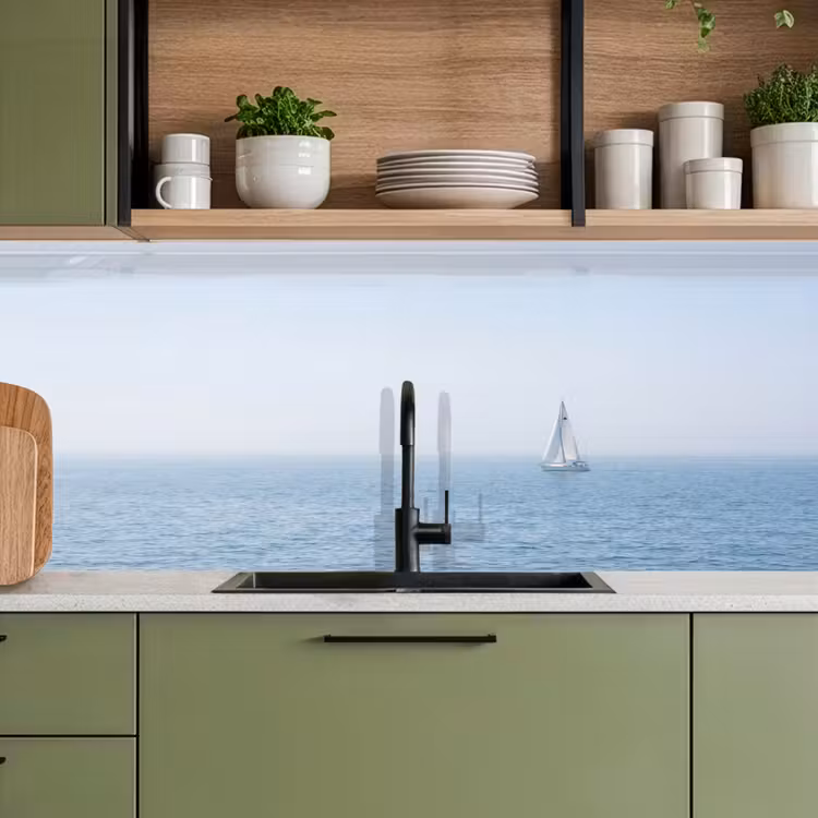 Küchenrückwand - Horizont - Segelboot - Meer — 7