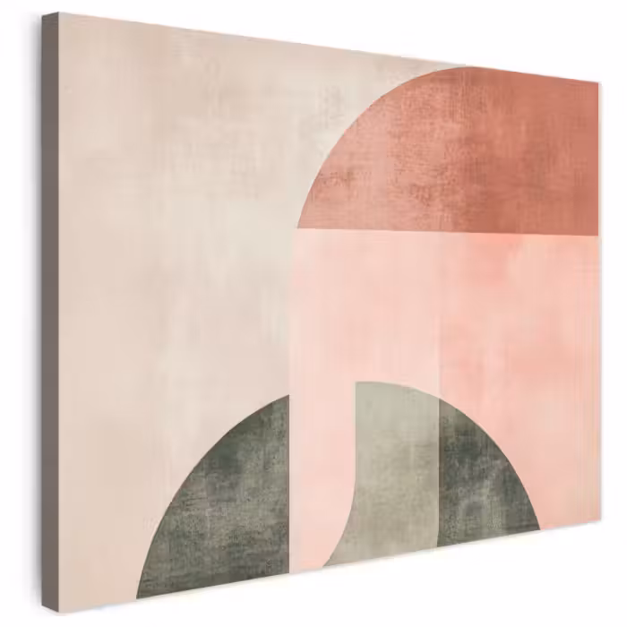 Leinwandbild - Kreis - Abstrakt - Rosa