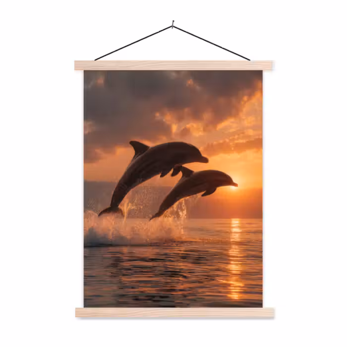 Stoffbild - Delfine - Meer - Realistisch
