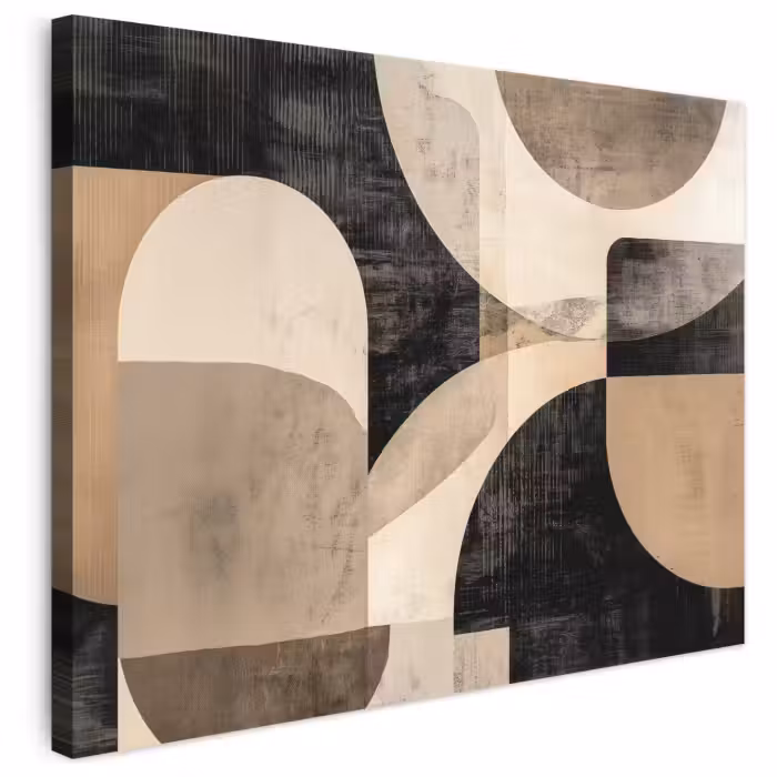 Leinwandbild - Abstrakt - Formen - Modern - Beige