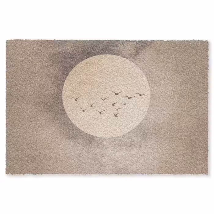 Fußmatte - Vogel - Beige - Japanisch