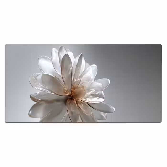Schreibtischunterlage - Blume - Weiß - Neutral