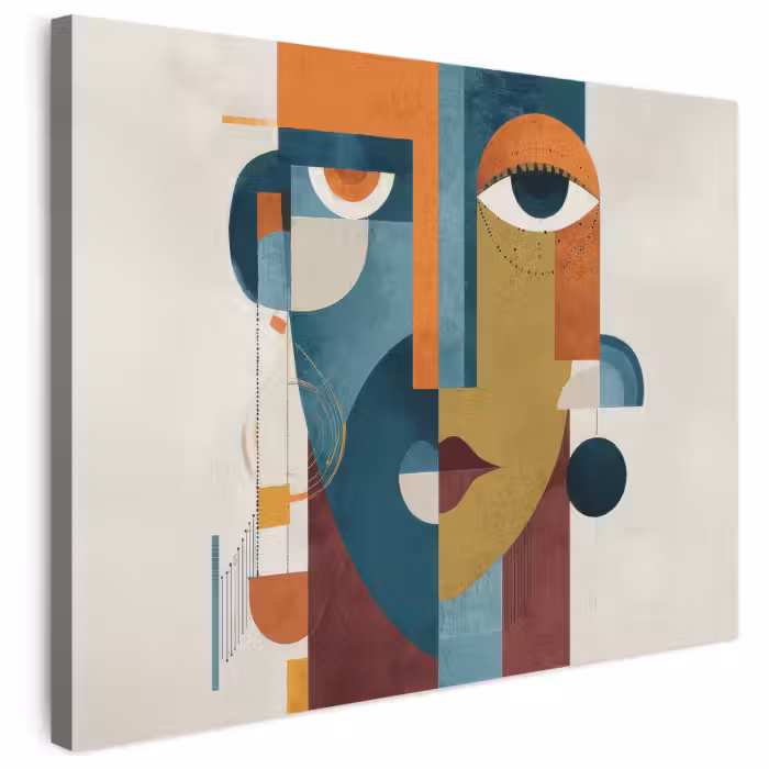 Leinwandbild - Geometrisch - Schlanke Formen - Farbenfroh