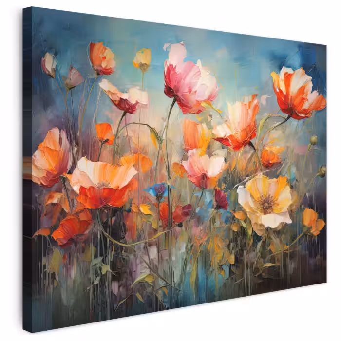 Leinwandbild - Blumen - Aquarell - Kunst - Botanisch - Natur