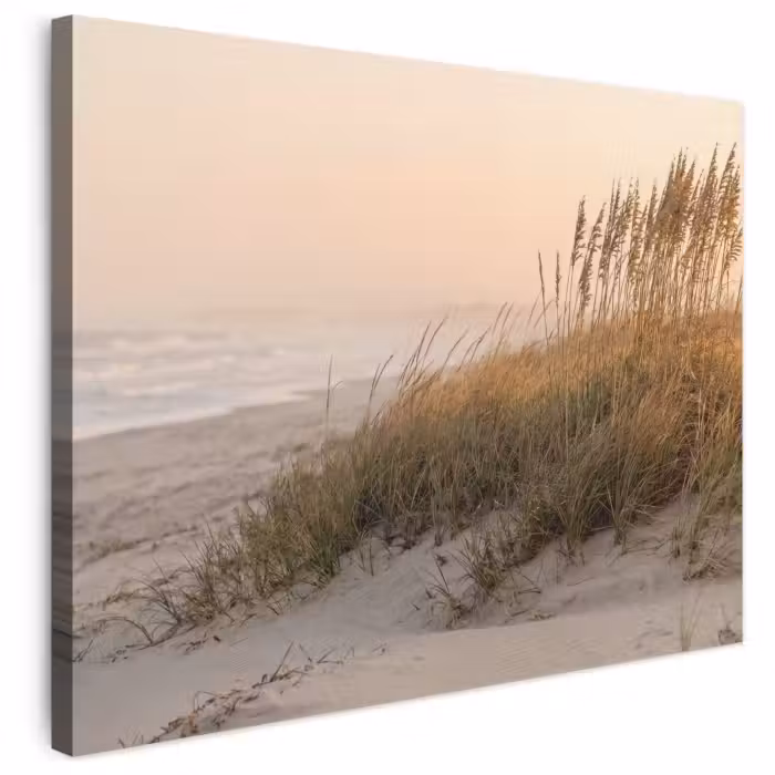 Leinwandbild - Dünenlandschaft - Sonnenuntergang - Strand