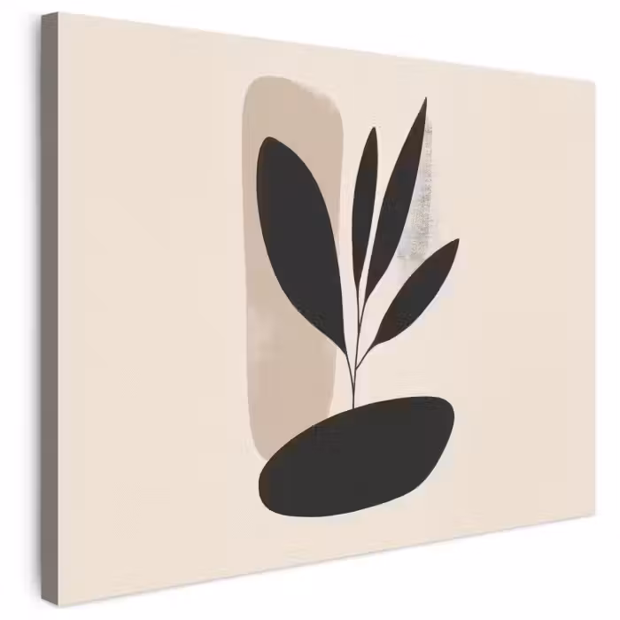 Leinwandbild - Pflanze - Beige - Japanisch
