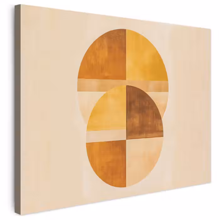 Leinwandbild - Kreise - Gelb - Minimalistisch