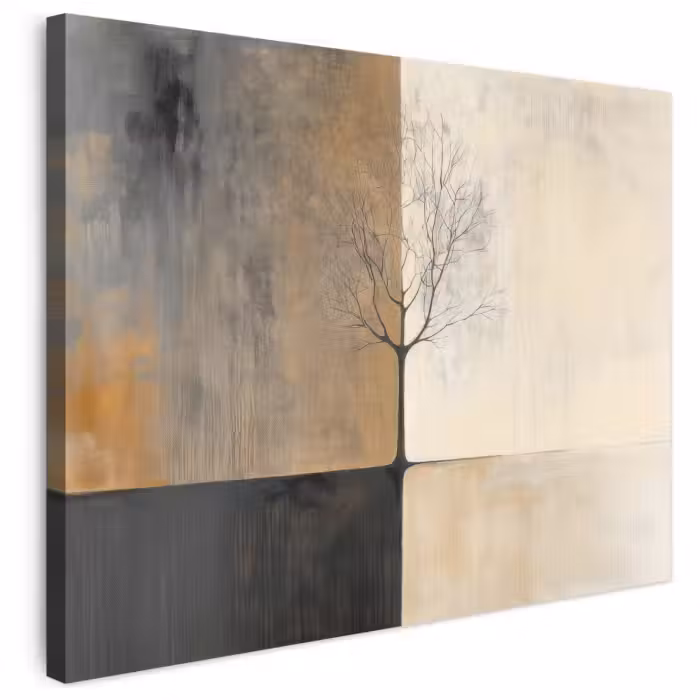 Leinwandbild - Baum - Ebenen - Äste - Farbverlauf