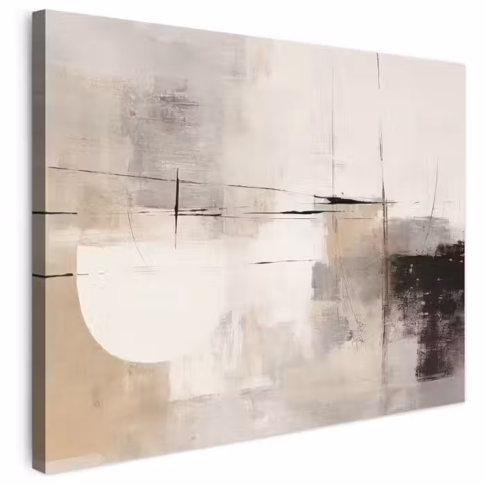 Leinwandbild - Abstrakt - Kunst - Grau