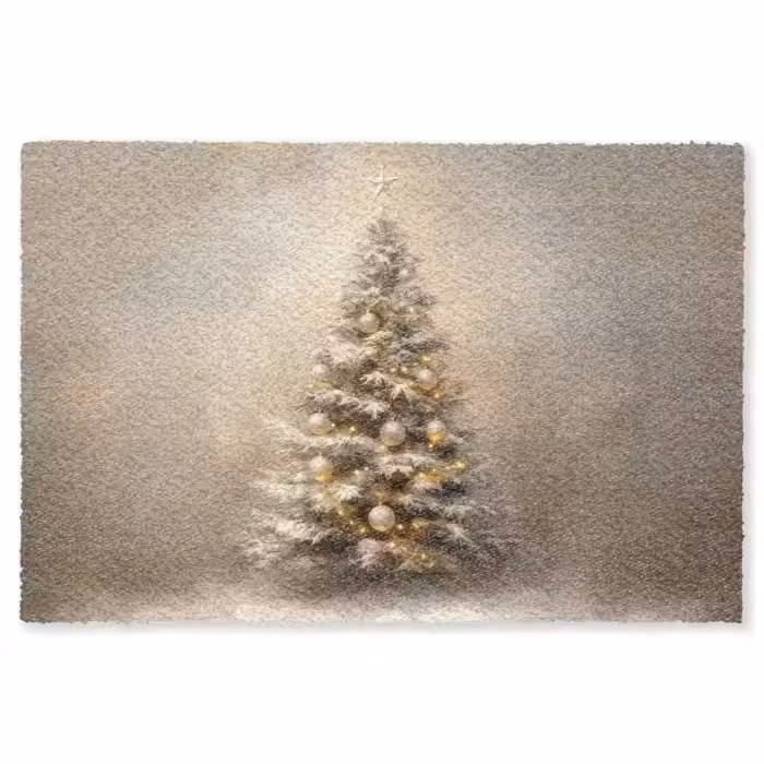 Fußmatte - Weihnachten - Weihnachtsbaum - Schnee - Kunst