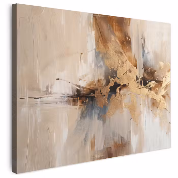 Leinwandbild - Modern - Braun - Abstrakt - Beige