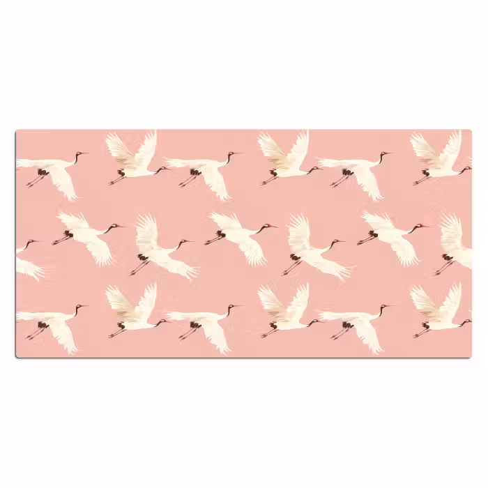 Schreibtischunterlage - Modern - Kraniche - Rosa