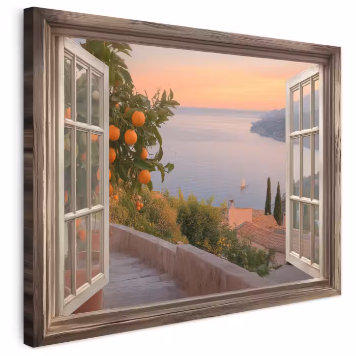 Leinwandbild - Durchblick - Ausblicke - See - Landschaft