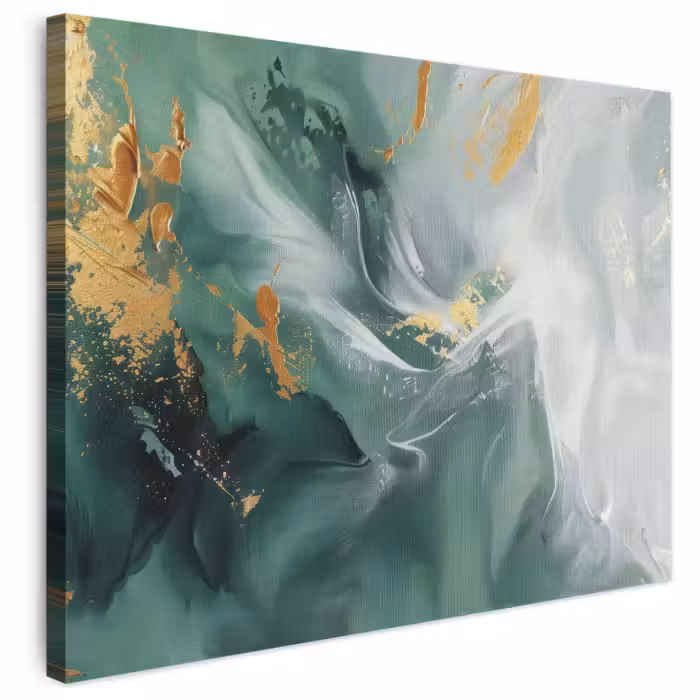 Leinwandbild - Grün - Modern - Marmor - Abstrakt