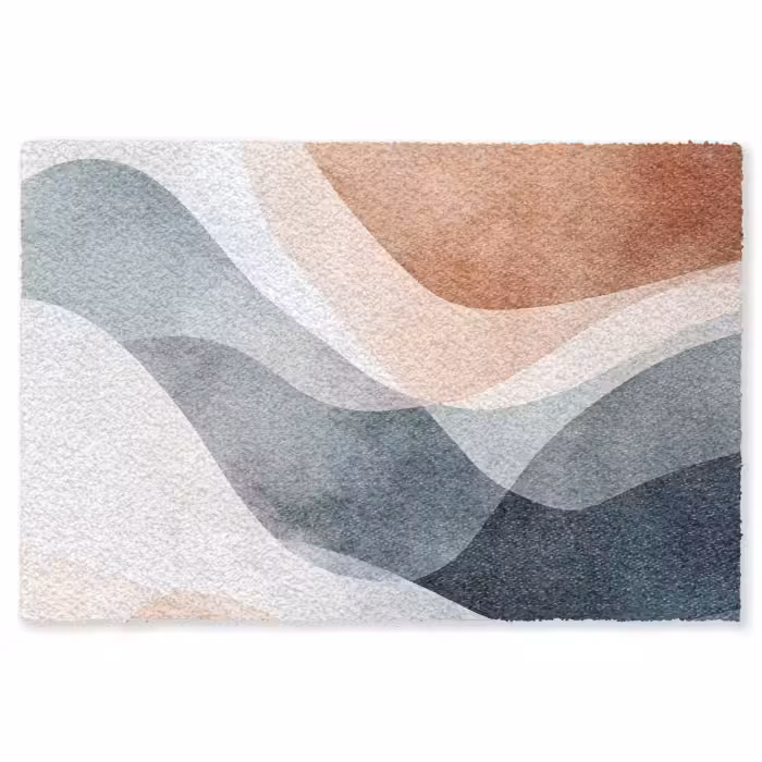 Fußmatte - Abstrakt - Wellen - Blau
