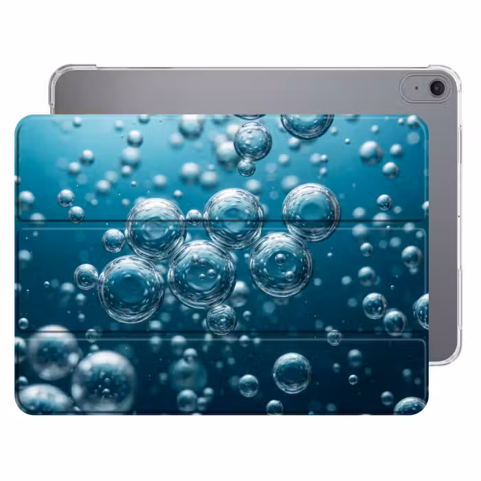 iPad-Hülle - Luftblasen - Dynamisch - Blau
