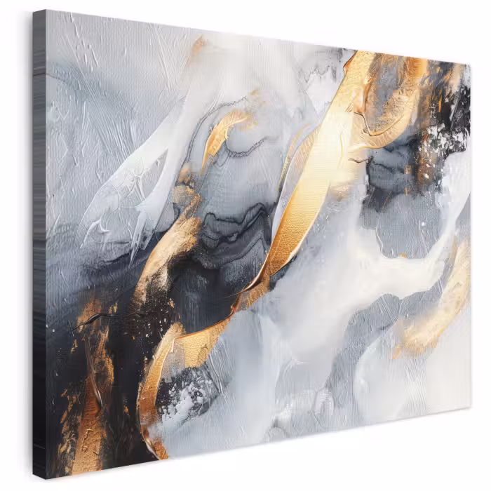 Leinwandbild - Kunst - Gold - Luxus - Abstrakt - Modern