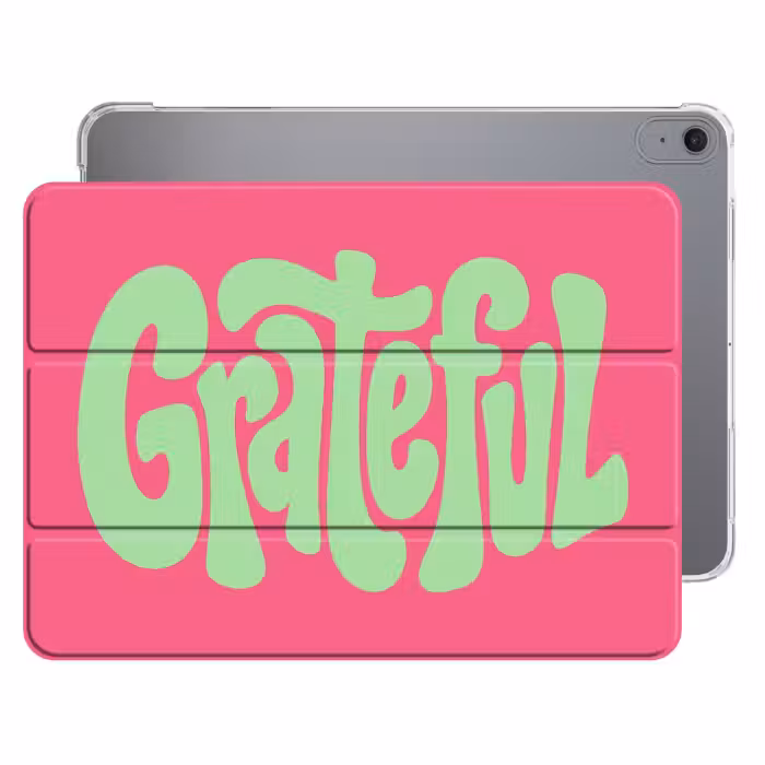 iPad-Hülle - Dankbar - Grün - Grafisch - Fließend