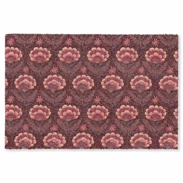 Fußmatte - Blumen - Fächer - Lila