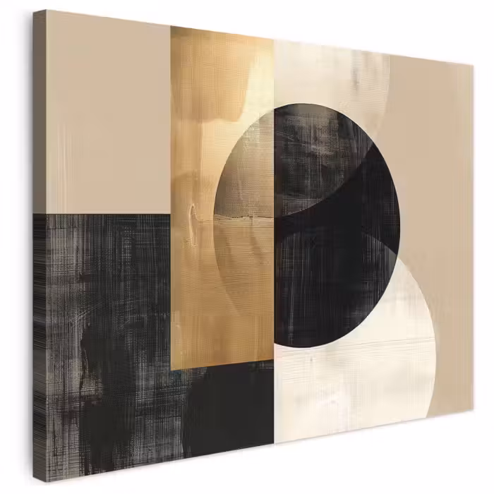 Leinwandbild - Abstrakt - Gold - Schwarz - Kunst