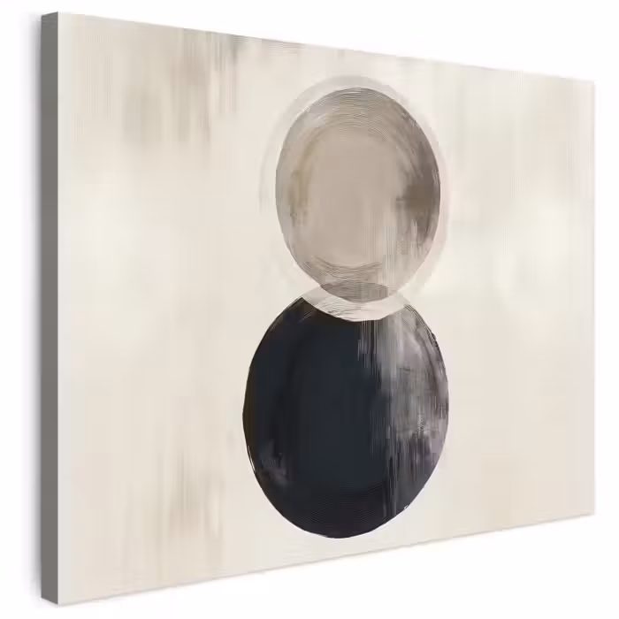 Leinwandbild - Kreise - Form - Beige - Abstrakt