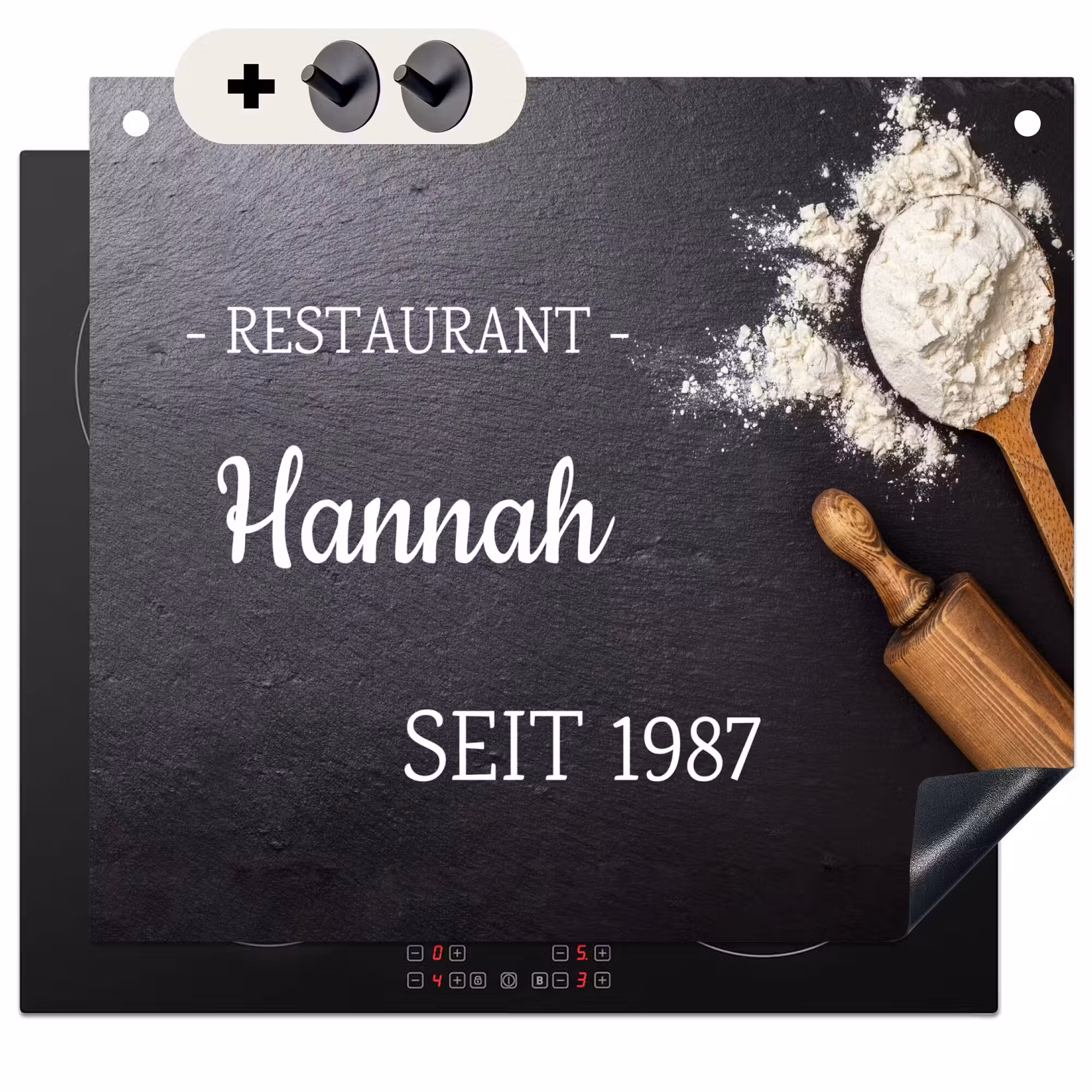 2 in 1 Personalisierbare Herdabdeckplatte - Restaurant