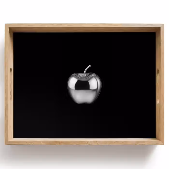 Tablett - Apfel - Metallisch - Symmetrisch