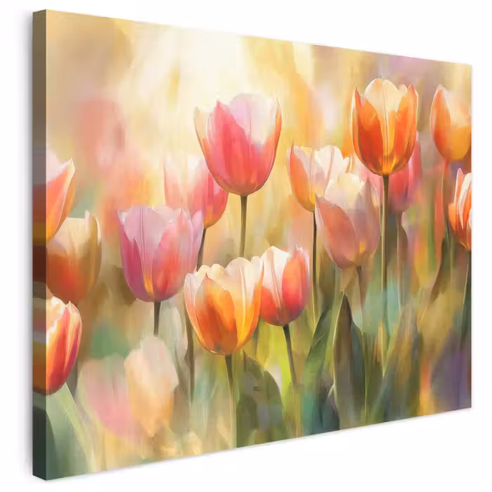 Leinwandbild - Tulpen - Märchenhaft - Farbenfroh