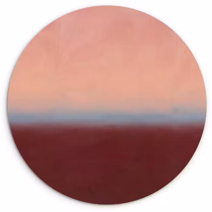 Glasbild Rund - Zusammenfassung – Farbe – Rosa