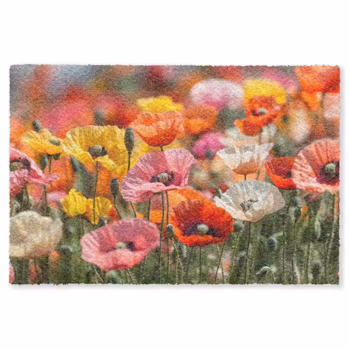 Fußmatte - Blumenfeld - Mohnblumen - Farbenfroh