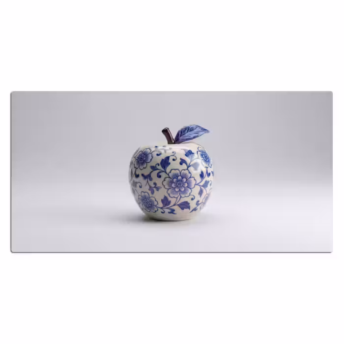 Schreibtischunterlage - Apfel - Blau - Klassisch