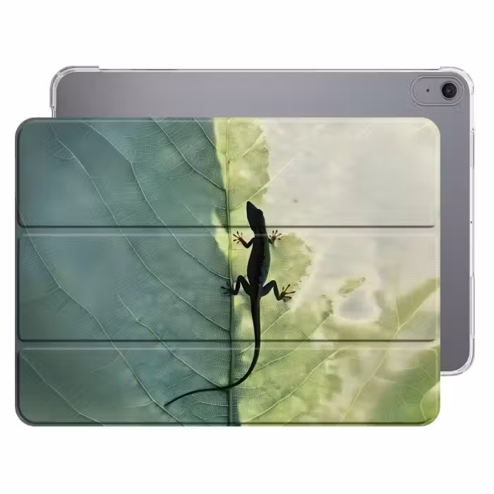 iPad-Hülle - Eidechse - Blatt - Venen - Grün