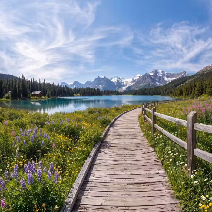 Tapete - Berge - See - Landschaft - Blau