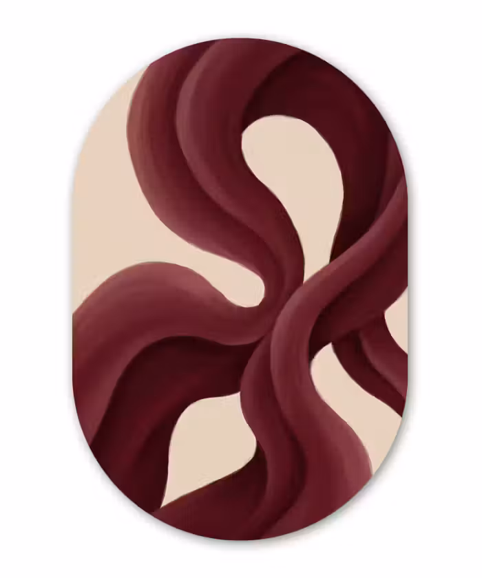 Alu-Dibond-Bild Oval - Formen – Abstrakt – Rot