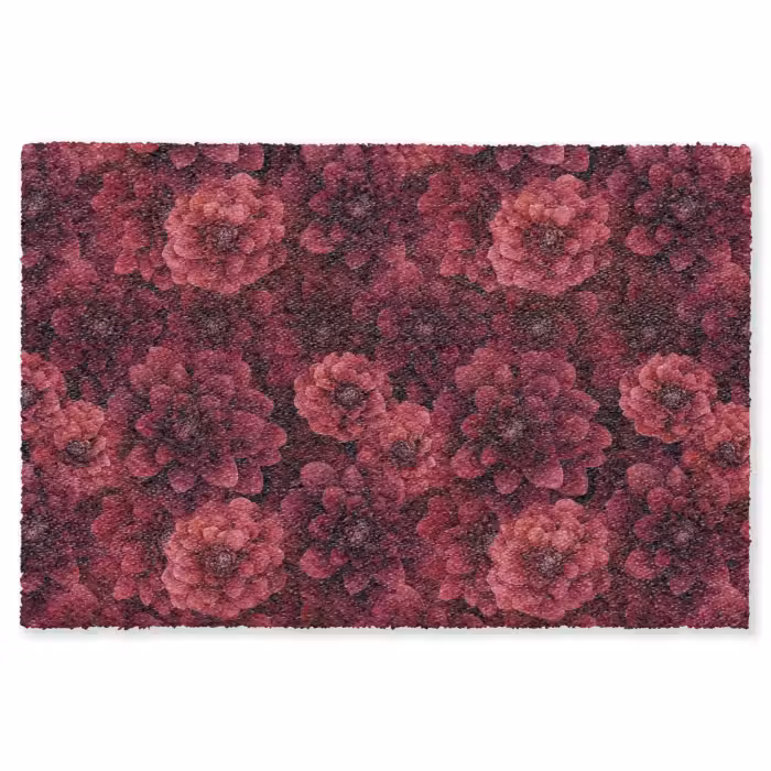 Fußmatte - Dahlien - Blumen - Rot