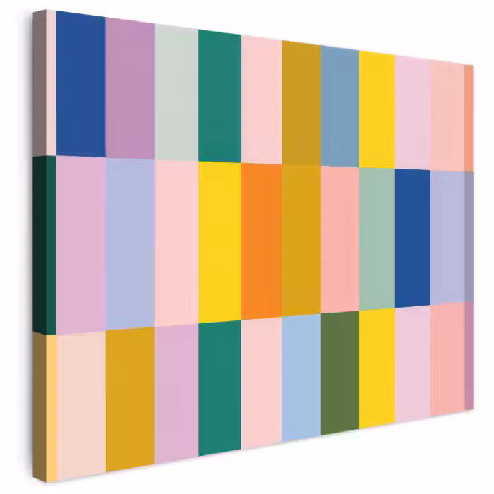Leinwandbild - Streifen - Blau - Muster - Abstrakt