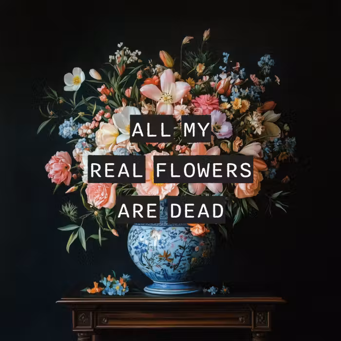 Tapete - Blumen - Kunst - Pastell - Zitate