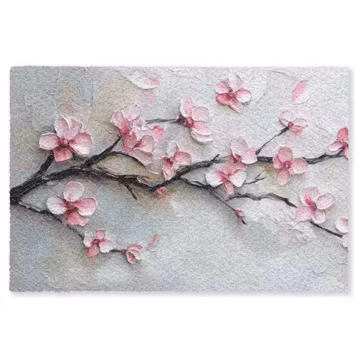 Fußmatte - Blüte - Künstlerisch - Rosa - Sakura