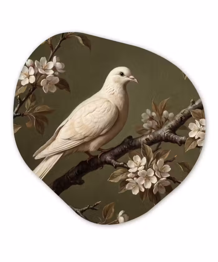 Glasbild Organische Form - Tiere – Blüten – Klassisch