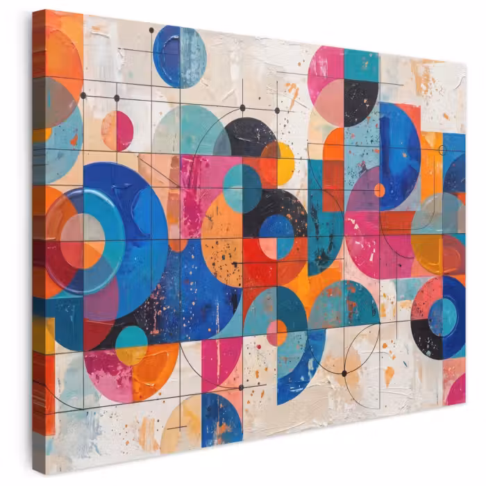 Leinwandbild - Kunst - Geometrisch - Abstrakt - Farbenfroh