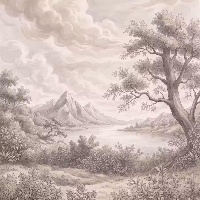 Tapete - Landschaft - Berge - See - Natur