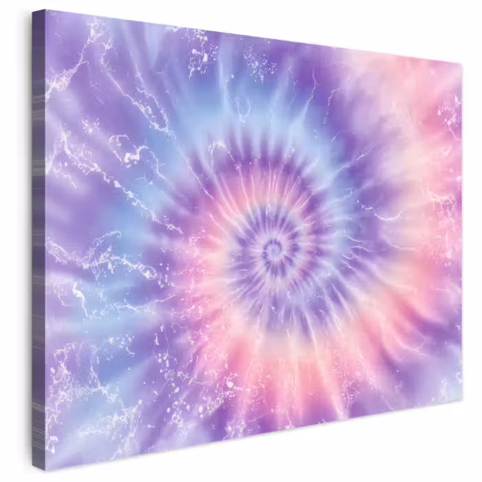 Leinwandbild - Pastelltöne - Lila - Spirale - Marmor