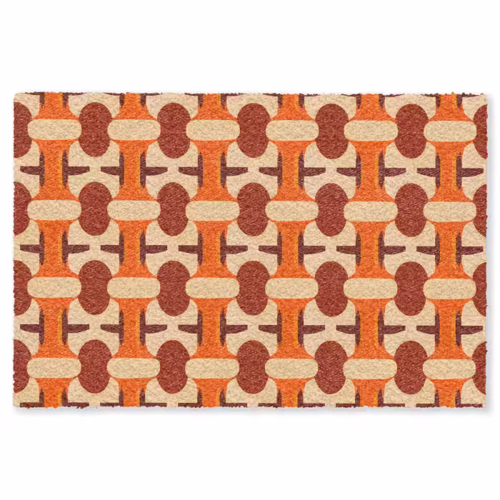 Fußmatte - Geometrisch - Retro - Orange