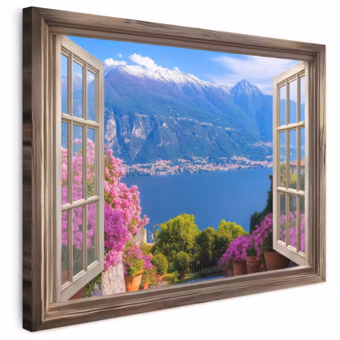 Leinwandbild - Durchblick - Berg - Landschaft - Ausblicke - See