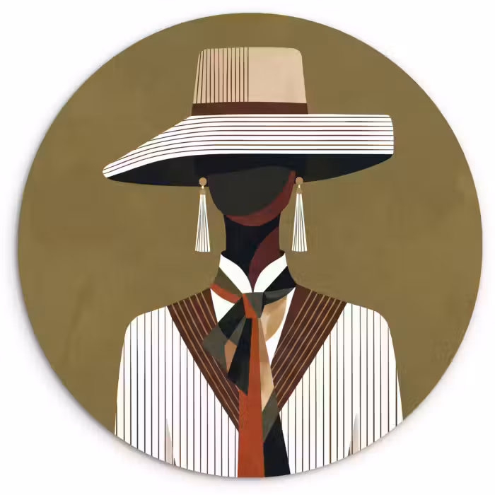 Glasbild Rund - Figur – Moderne – Kunst